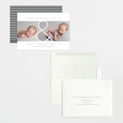 "Twin & Twin" - Birth Announcements in Snow by Lauren Chism - Assembled