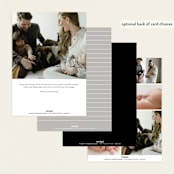 "Type Mix" - Birth Announcements in Ink by Carolyn MacLaren - Back of Card Options