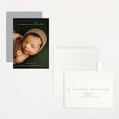 "Simple Emphasis" - Birth Announcements in Cloud by Carolyn MacLaren - Assembled