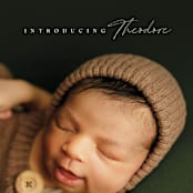 "Simple Emphasis" - Birth Announcements in Cloud by Carolyn MacLaren - Detail