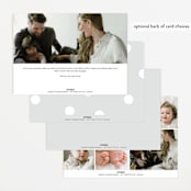 "Modern Vintage" - Birth Announcements in Ghost by Lea Delaveris - Back of Card Options