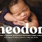 "Modern Vintage" - Birth Announcements in Ghost by Lea Delaveris - Detail