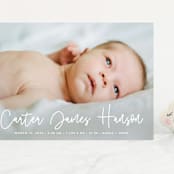 "Cuddle" - Birth Announcements in Cloud by Susan Asbill - Front