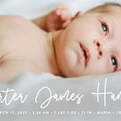 "Cuddle" - Birth Announcements in Cloud by Susan Asbill - Detail