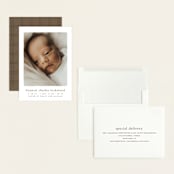 "Rustic" - Birth Announcements in Chestnut by Ekko Studio - Assembled