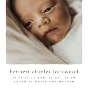 "Rustic" - Birth Announcements in Chestnut by Ekko Studio - Detail
