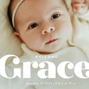 "name" - Birth Announcements in Pearl by Lori Wemple - Detail