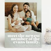 "NEWEST" - Birth Announcements in Cloud by Lori Wemple - Front