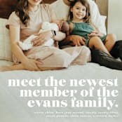 "NEWEST" - Birth Announcements in Cloud by Lori Wemple - Detail
