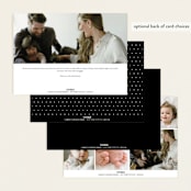 "Up Top" - Birth Announcements in Ink by Carolyn MacLaren - Back of Card Options