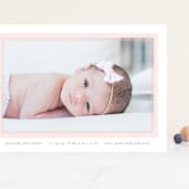 "Cotton Candy" - Birth Announcements in Blush by Lauren Chism - Front