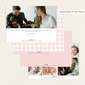 "Cotton Candy" - Birth Announcements in Blush by Lauren Chism - Back of Card Options