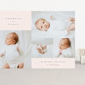 "Modern Collection" - Birth Announcements in Blush by Carolyn MacLaren - Front
