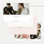"Modern Collection" - Birth Announcements in Blush by Carolyn MacLaren - Back of Card Options
