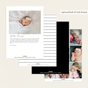 "pure grace" - Birth Announcements in Onyx by Kasia Labocki - Back of Card Options