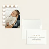 "Stacked Name" - Birth Announcements in Cloud by Alethea and Ruth - Assembled