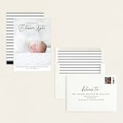 "Formal Script" - Birth Announcements in Onyx by Kasia Labocki - Assembled