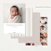 "Skyline" - Birth Announcements in Pearl by Sara Hicks Malone - Back of Card Options
