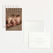 "Skyline" - Birth Announcements in Pearl by Sara Hicks Malone - Assembled