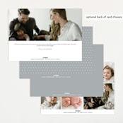 "Simple Emphasis" - Birth Announcements in Cloud by Carolyn MacLaren - Back of Card Options