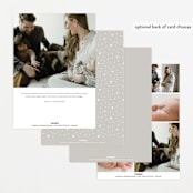 "simply named" - Birth Announcements in Snow by Sarah Curry - Back of Card Options