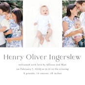 "Bergen" - Birth Announcements in Fog by Megan Davis - Detail