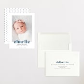 "Bold Nickname" - Birth Announcements in Bluebird by Shirley Lin Schneider - Assembled