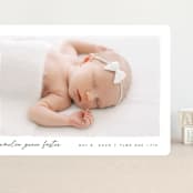 "Edgy" - Birth Announcements in Snow by Pixel and Hank - Front