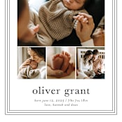 "Classy frame" - Birth Announcements in Cotton by Stacey Meacham - Detail
