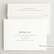 "Classy frame" - Birth Announcements in Cotton by Stacey Meacham - FREE Recipient Addressing