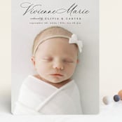 "Enchanted Love" - Birth Announcements in Noir by Ashlee Townsend - Front