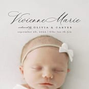 "Enchanted Love" - Birth Announcements in Noir by Ashlee Townsend - Detail