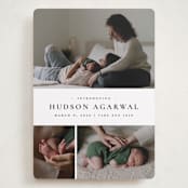 "Quartzite" - Birth Announcements in Noir by Wildfield Paper Co - Front