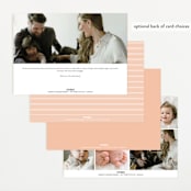 "Name Plate" - Birth Announcements in Melon by Stacey Meacham - Back of Card Options