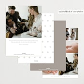"Georgette" - Birth Announcements in Cotton by Megan Davis - Back of Card Options