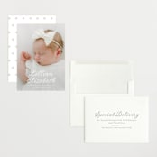 "Georgette" - Birth Announcements in Cotton by Megan Davis - Assembled
