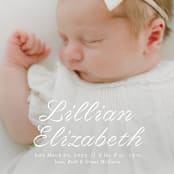 "Georgette" - Birth Announcements in Cotton by Megan Davis - Detail