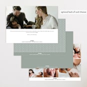 "Delicate" - Birth Announcements in Powder by Sara Hicks Malone - Back of Card Options