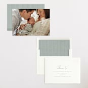 "Delicate" - Birth Announcements in Powder by Sara Hicks Malone - Assembled