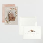 "Boho Bouquet" - Birth Announcements in Rose by Joanna Griffin - Assembled