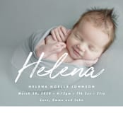 "Helena" - Birth Announcements in Pearl by Lisa Assenmacher - Detail