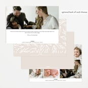 "Classic Twist" - Birth Announcements in Oat by Pixel and Hank - Back of Card Options