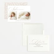 "Classic Twist" - Birth Announcements in Oat by Pixel and Hank - Assembled