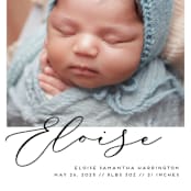 "First-Name Basis" - Birth Announcements in Onyx by Genna Blackburn - Detail