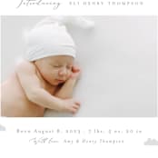"Disney's Winnie The Pooh Night Sky" - Birth Announcements in Cotton by Angela Thompson - Detail