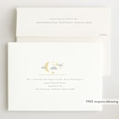 "Disney's Winnie The Pooh Night Sky" - Birth Announcements in Cotton by Angela Thompson - FREE Recipient Addressing