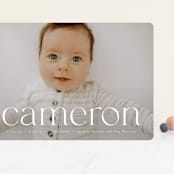 "Classy Name" - Birth Announcements in Cloud by Ekko Studio - Front