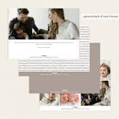"Classy Name" - Birth Announcements in Cloud by Ekko Studio - Back of Card Options