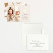"Siblings" - Birth Announcements in Bamboo by Corinne Malesic - Assembled