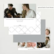 "Linear" - Birth Announcements in Frost by Everett Paper Goods - Back of Card Options